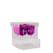 "Forever" Love Tiffany Purple Roses Jewelry Box - Small