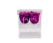 "Forever" Love Tiffany Purple Roses Jewelry Box - Small
