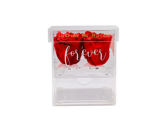 "Forever" Love Red Roses Jewelry Box - Small