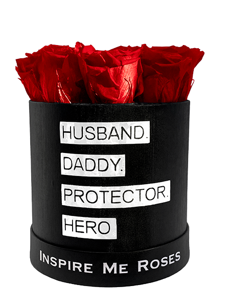 Husband. Daddy. Protector. Hero. Inspired - Blue
