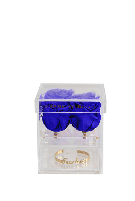 Royal Blue Roses Jewelry Box - Small