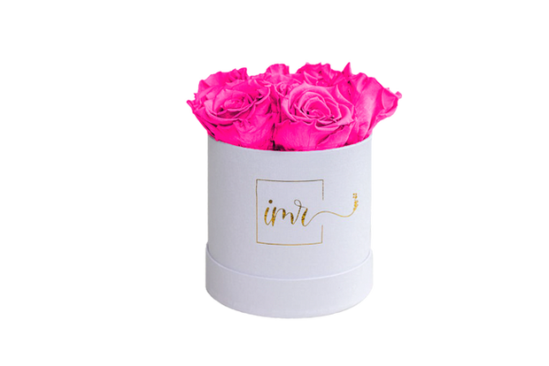 Signature Mini Round Box - Hot Pink
