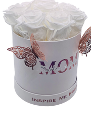 Personalized Mom Rose Box - White