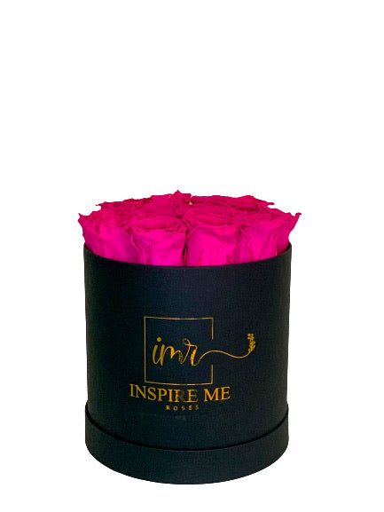 Signature Round Box - Black - Inspire Me Roses