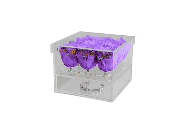 Lilac Roses Jewelry Box - Medium