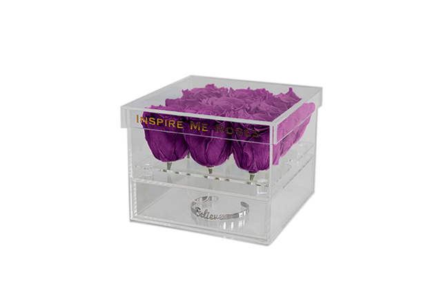 Plum Roses Jewelry Box - Medium