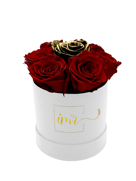 Heart of Gold Mini Round Box - Red