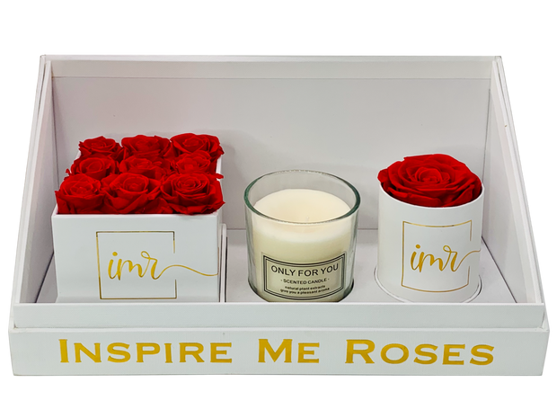 Signature Mini Roses Gift Box Set - Red