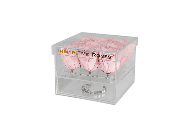 Pretty in Pink Roses Jewelry Box - Medium